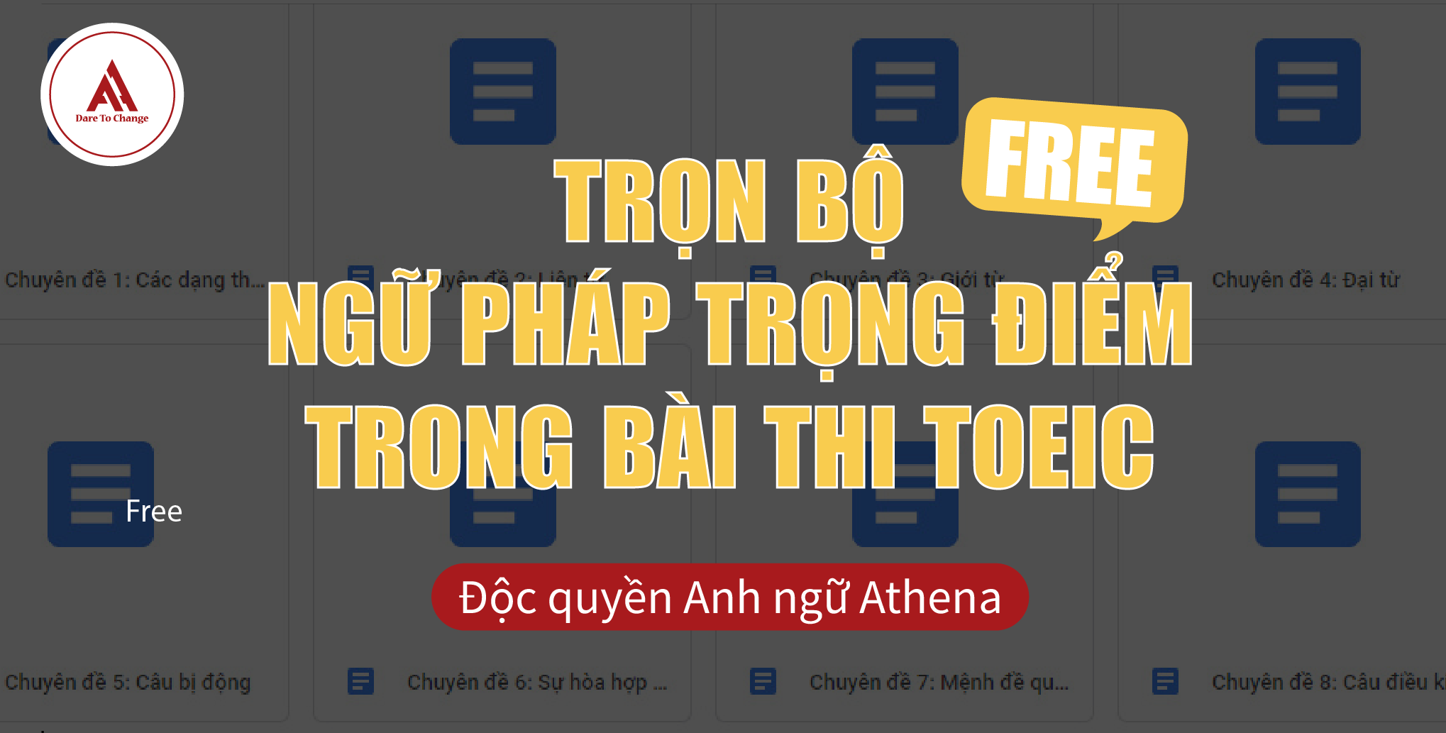 TRỌN BỘ NGỮ PHÁP TOEIC TRỌNG ĐIỂM {Bài viết chi tiết kèm video hướng dẫn có bài tập áp dụng,...}