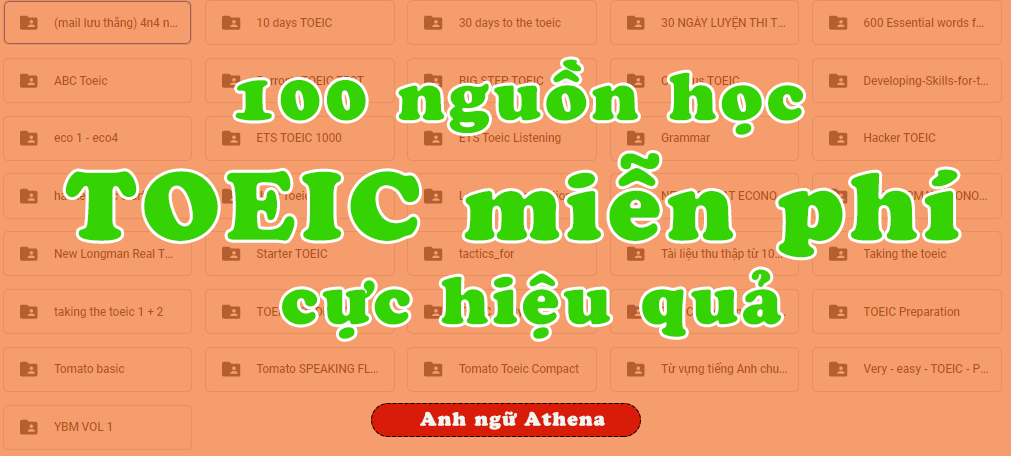 Tất tần tật hơn 100 nguồn học TOEIC MIỄN PHÍ cực hiệu quả 