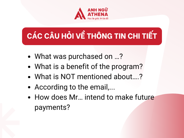 câu hỏi thông tin chi tiết part 7 toeic