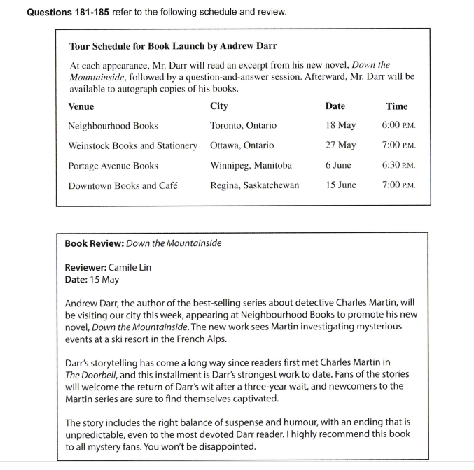 dạng double và triple passage part 7 toeic