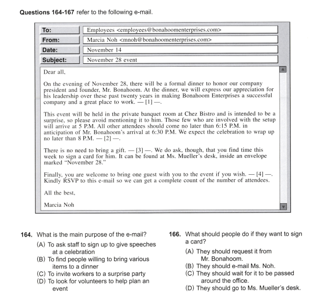 dạng hỏi về thông tin chung part 7 toeic