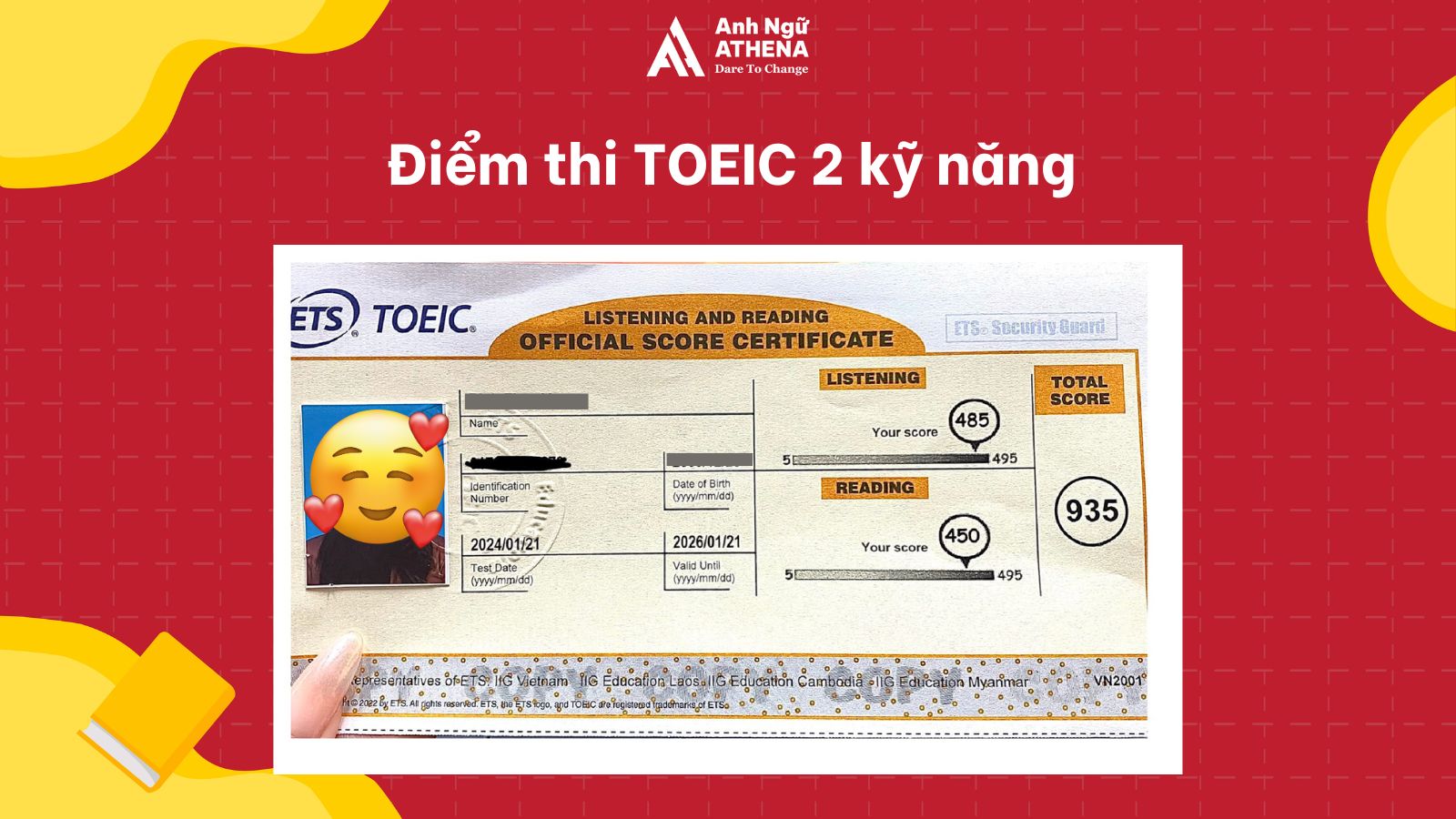 Điểm thi TOEIC 2 kỹ năng