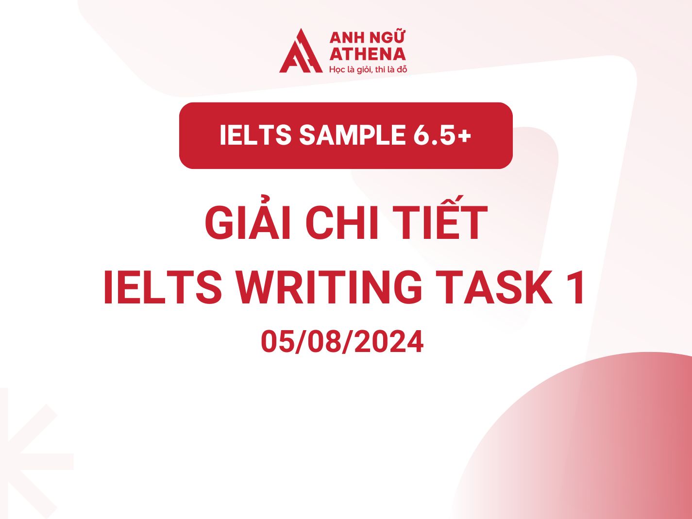 Giải chi tiết IELTS Writing Task 1 ngày 05/08/2024