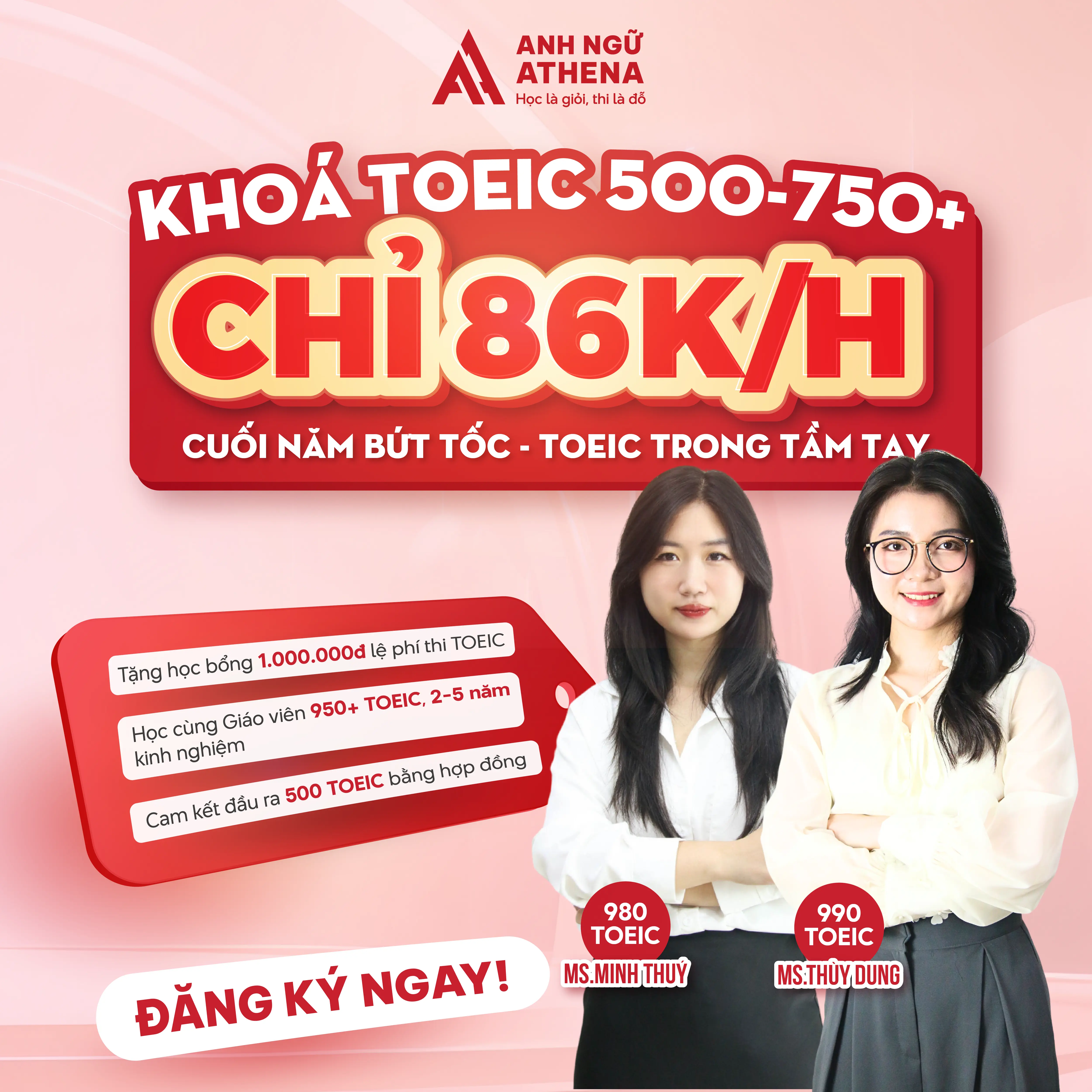 Khóa học TOEIC uy tín tại Anh ngữ Athena