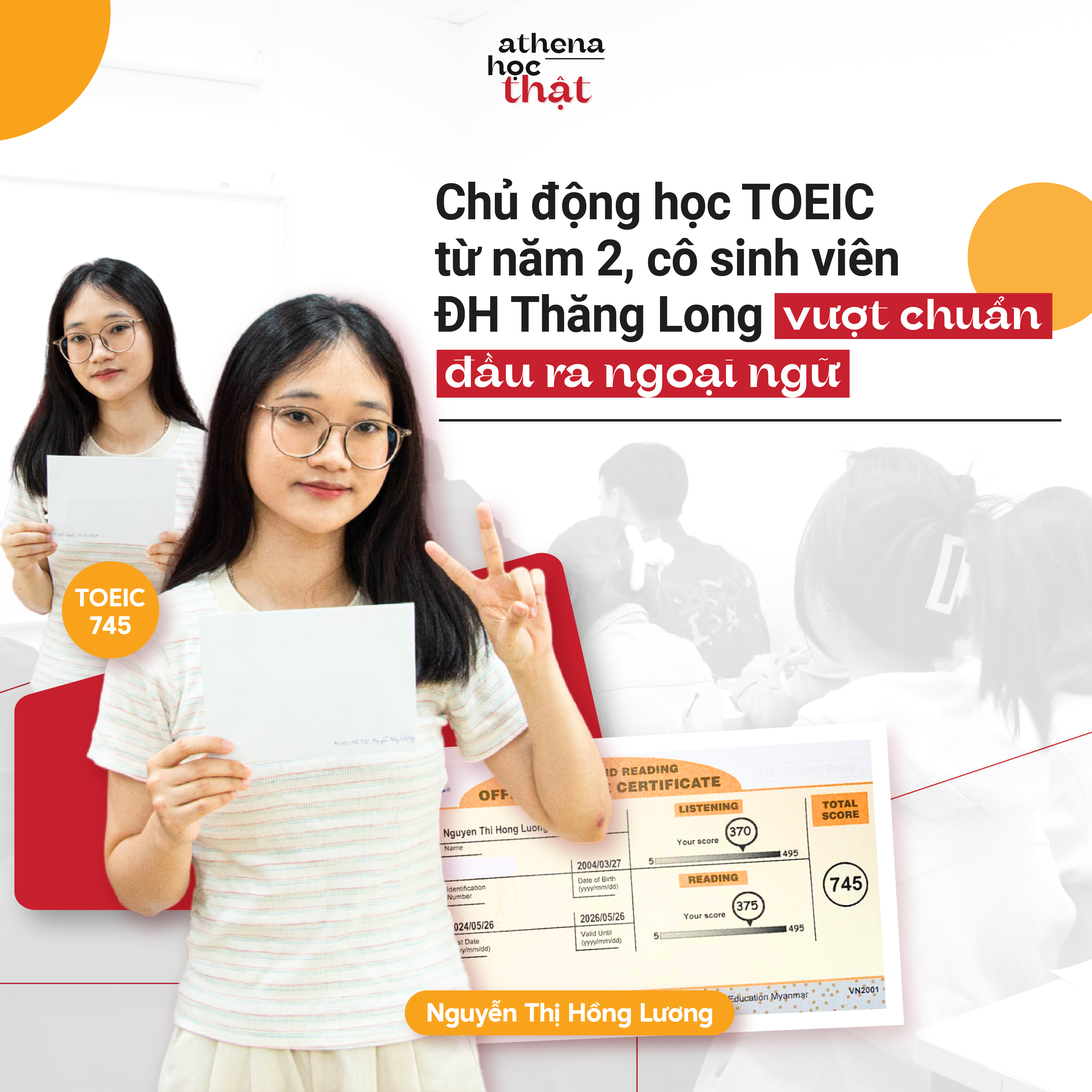 học viên toeic athena 700+