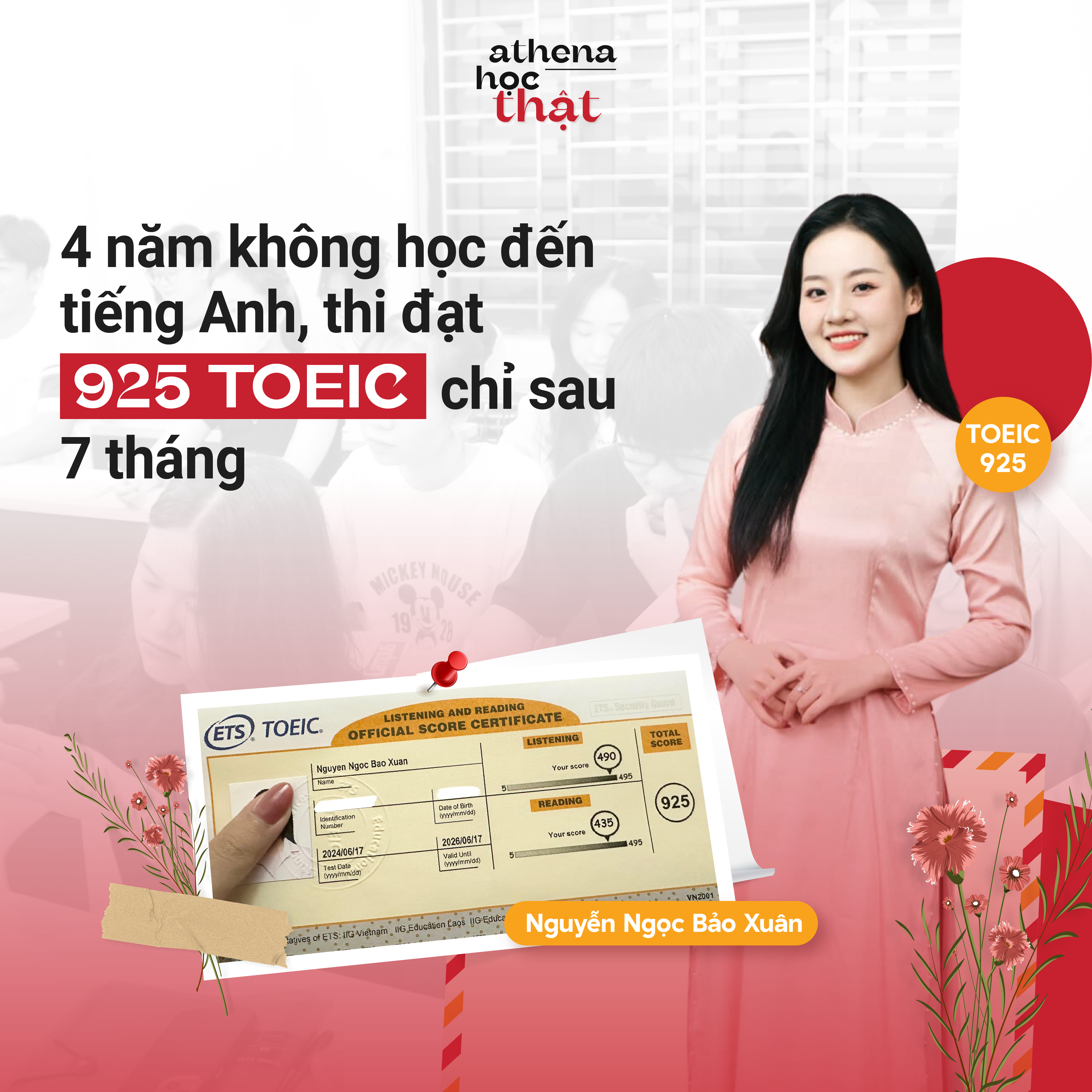 học viên toeic athena 900+